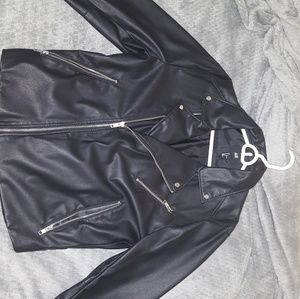 H&M Moto Leather Jacket Mens L